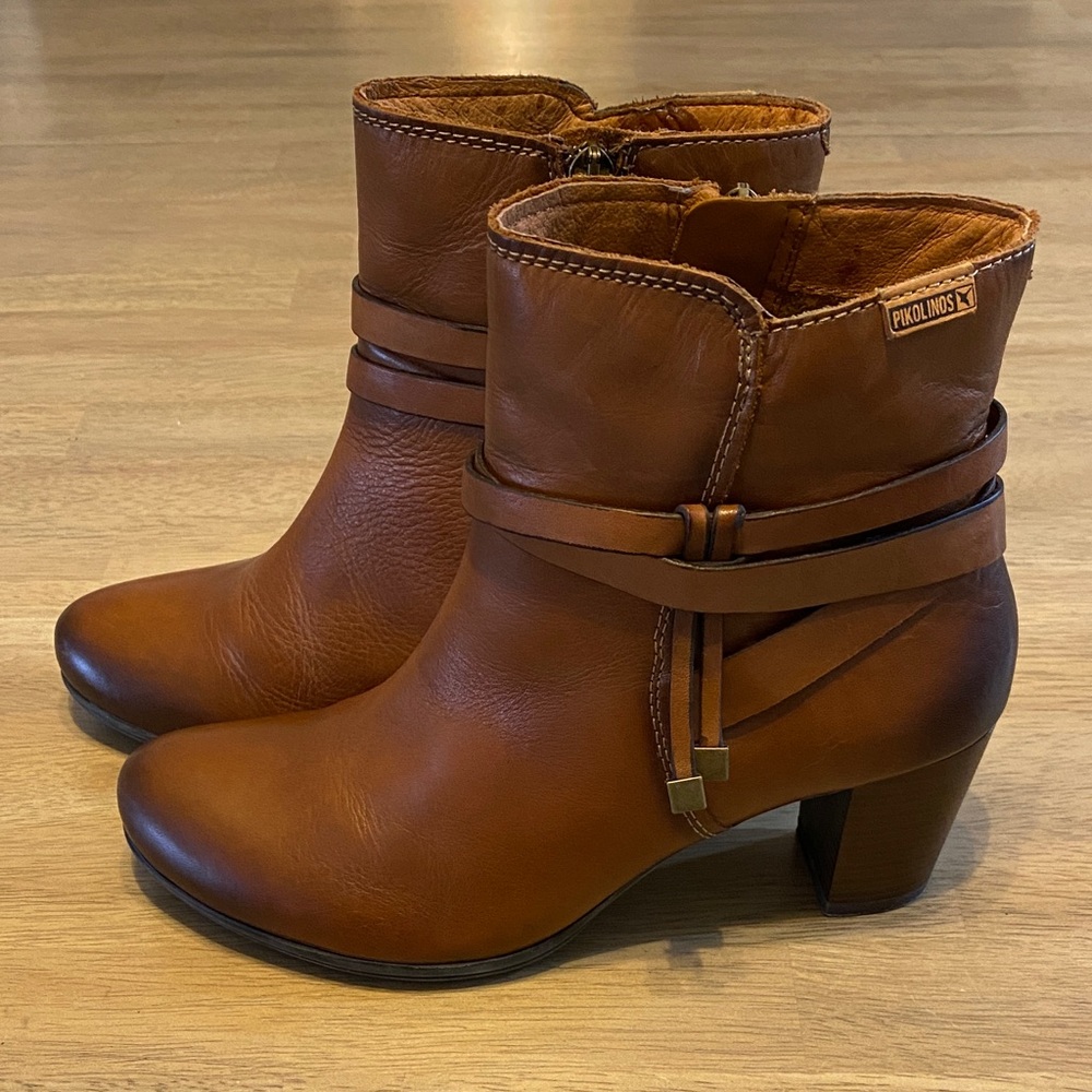 PIKOLINOS Verona Ankle Boots Women's 38 Tan Heeled leather